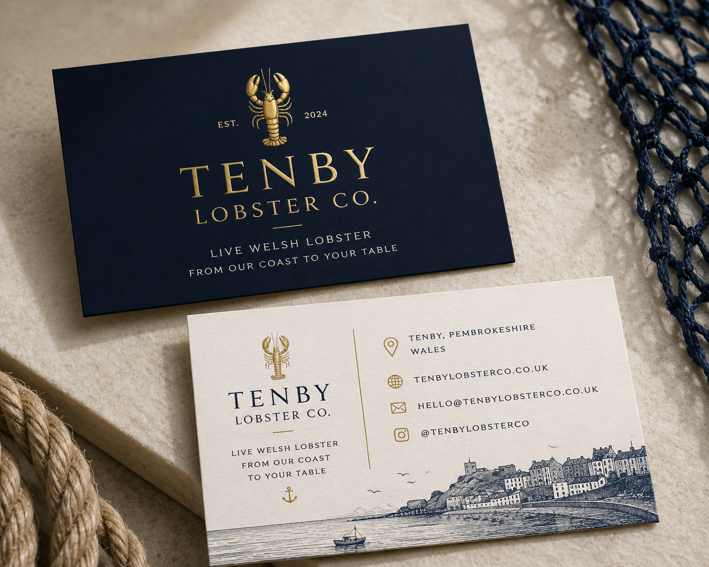 Tenby Lobster Co branding